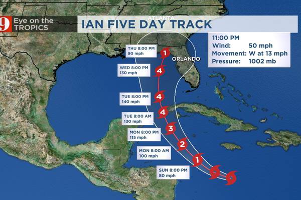 Tropical Storm Ian expected to get stronger, Cuba under hurricane watch