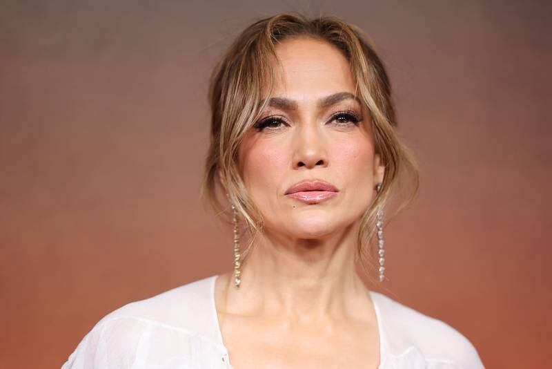 NAUCALPAN DE JUAREZ, MEXICO - MAY 21: Jennifer Lopez poses during the 'Atlas' Mexico City Fan Event at Plaza Toreo Parque Central on May 21, 2024 in Naucalpan de Juarez, Mexico. (Photo by Hector Vivas/Getty Images)