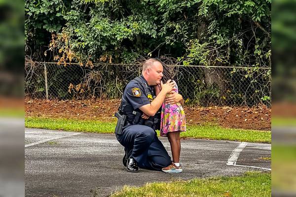 ‘It ripped my heart out’: Police chief comforts crying child after family member’s arrest