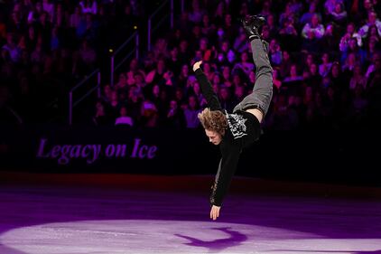 Ice skaters performing