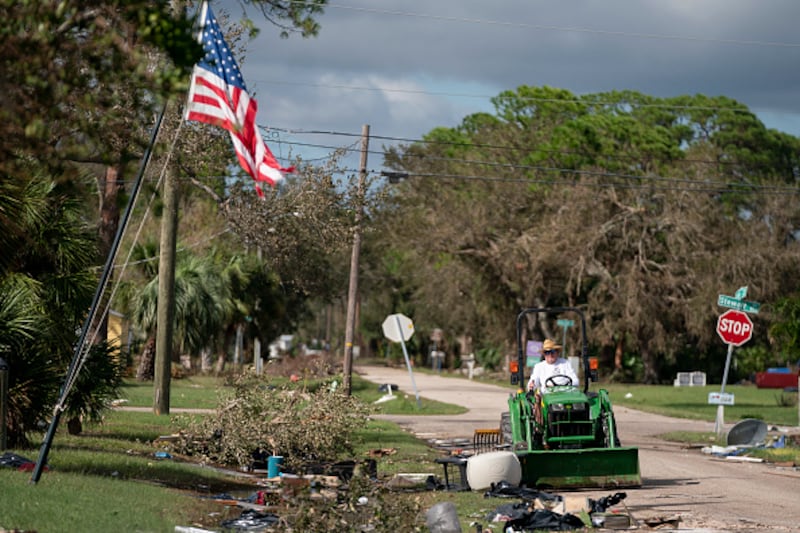 Damage left behind after Hurricane Milton